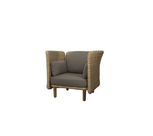 Cane-Line - Arch loungestol m/lavt arm-/ryglæn Taupe, AirTouch hynder Natural/Taupe